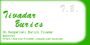 tivadar burics business card